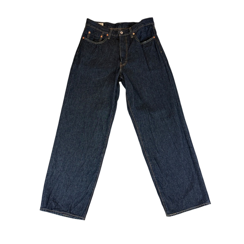 Levi's 578 Baggy Jeans Men 32x34 Dark Blue Indigo Wide Leg Premium Denim